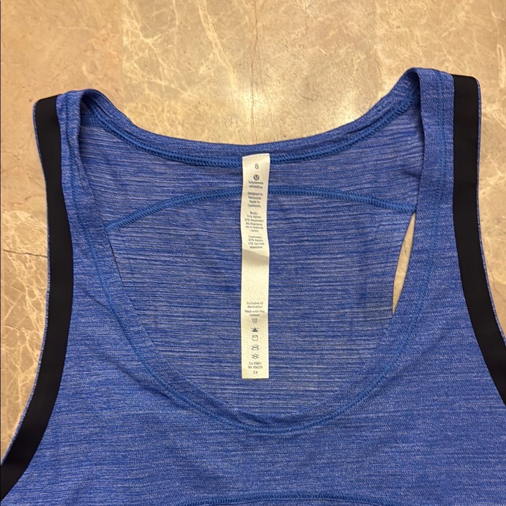 lululemon athletica Blue Tank Top - On Track Singlet